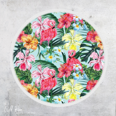 Bring a burst of tropical colour to your summer adventures with the Bobums Spring Flamingoes Microfiber Towel. Featuring a vibrant combination of pink flamingoes, colourful tropical flowers and lush green foliage, this eye-catching towel is perfect for beach days, swimming, poolside lounging, holidays and sunny outdoor adventures. The Bobums Spring Flamingoes Microfiber Towel combines a playful tropical design with the convenience of a lightweight microfiber towel. The beautiful pattern features elegant flamingoes surrounded by bright flowers in shades of pink, coral, orange, yellow, blue and white. Deep green tropical leaves provide a rich backdrop, creating a colourful design that instantly brings to mind warm summer days and tropical getaways. Vibrant Flamingo and Floral Design The standout feature of the Bobums Spring Flamingoes Microfiber Towel is its bold tropical print. Pink flamingoes are surrounded by an assortment of colourful flowers and detailed green foliage, creating a lively pattern that makes the towel a statement accessory. The mix of floral colours gives the towel a cheerful and feminine summer feel, while the tropical leaves add depth and contrast. If you love colourful prints, floral designs or holiday-inspired accessories, this towel is a fun addition to your summer collection. Perfect for Beach Days Take the Bobums Spring Flamingoes Microfiber Towel along on your next trip to the beach. Its vibrant tropical design looks right at home beside the ocean and adds a splash of colour to your beach setup. Use it after swimming, while relaxing on the sand or when taking a break from the water. Pair it with your favourite swimsuit, sandals, sunglasses and a woven beach bag for a complete summer-ready look. The colourful flamingo design also makes the towel easy to spot among other beach accessories, making it a practical choice for busy beach days. Ideal for Poolside Lounging The Bobums Spring Flamingoes Microfiber Towel is just as suitable for pool days. Keep it beside your lounger while you swim, relax or enjoy the sunshine. The bright pink flamingoes and tropical flowers create a cheerful poolside atmosphere. Pair the towel with pink, turquoise, green, white or brightly coloured swimwear for a fun coordinated summer look. Whether you're enjoying a family swimming day, relaxing at a resort or spending a sunny afternoon beside your own pool, this towel makes a colourful addition to your swimming essentials. Lightweight and Travel-Friendly Made from microfiber, the Bobums Spring Flamingoes Microfiber Towel is a convenient option for travel and outdoor activities. Its lightweight design makes it easy to carry in a beach bag, swimming bag or suitcase. Pack it for weekend getaways, family holidays, resort trips or tropical adventures. It can easily be added to your luggage alongside your swimwear, sunscreen, sunglasses and other holiday essentials. Its travel-friendly nature makes it particularly useful for anyone who enjoys keeping their beach and swimming accessories practical and easy to transport. Perfect for Tropical Holidays Planning a holiday somewhere sunny? The Bobums Spring Flamingoes Microfiber Towel is an excellent addition to your travel essentials. Its flamingo and tropical floral design creates an instant holiday feeling, making it perfect for beach resorts, island getaways and summer destinations. Take it with you to the hotel pool, beach or resort and enjoy a colourful accessory that complements the relaxed atmosphere of your holiday. The tropical design also makes it a fun choice for local summer trips, weekend breaks and sunny days at home. A Colourful Summer Accessory The Bobums Spring Flamingoes Microfiber Towel is more than just a practical towel. Its vibrant print allows it to become part of your overall summer look. The combination of pink flamingoes, colourful flowers and tropical greenery makes it an eye-catching accessory that adds personality to your beach collection. Pair it with a neutral beach bag and simple sandals to let the print stand out, or coordinate it with pink and tropical accessories for a more colourful look. Why You'll Love It Vibrant pink flamingo design Colourful tropical floral print Lush green leaf details Bright pink, coral, orange, yellow and blue accents Lightweight microfiber construction Perfect for beach days Ideal for swimming pools Great for poolside lounging Easy to pack for holidays Convenient for travel and weekend getaways Tropical-inspired summer design Easy to coordinate with swimwear Fun addition to your beach accessories Whether you're heading to the beach, relaxing beside the pool or packing for your next tropical getaway, the Bobums Spring Flamingoes Microfiber Towel brings a cheerful splash of colour to every summer adventure. With its beautiful flamingo print, vibrant flowers and tropical foliage, this towel is designed for anyone who loves playful summer patterns and holiday-inspired style. Lightweight and easy to carry, it is a practical accessory to keep close during swimming days, beach trips and sunny outdoor adventures. Add the Bobums Spring Flamingoes Microfiber Towel to your summer essentials and bring a little tropical fun wherever you go.