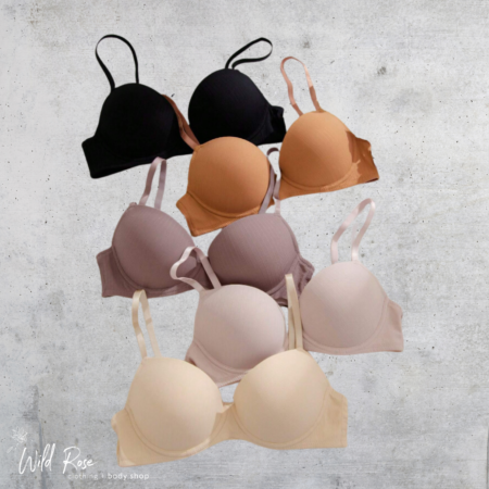 Everyday Essentials Bra available in a range of neutral colours with classic cups and adjustable straps.