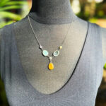 Multi Gemstone Necklace featuring colourful natural stones in an elegant pendant design with a delicate chain.