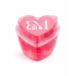 Yummy Treats Jelly Heart Cups featuring pink jelly in a heart-shaped container, perfect for parties and celebrations.