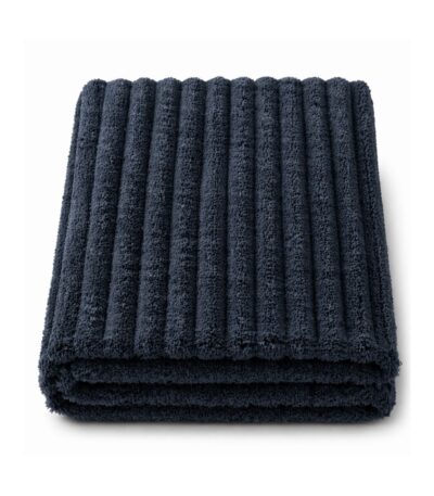 Custom Print Soft Touch Towel featuring a soft, fluffy ribbed design, personalised name printing and a compact, absorbent finish, measuring 137 cm x 72 cm.